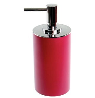 Soap Dispenser Soap Dispenser, Round, Ruby Red, Free Standing, Resin Gedy YU80-53